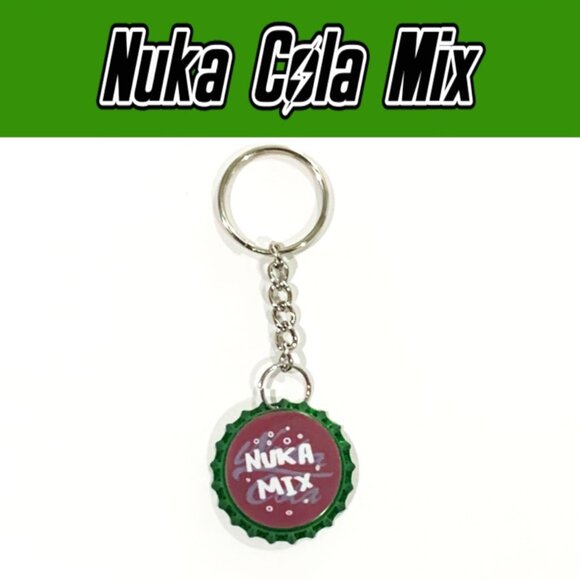 Fallout 4 Nuka Mix Cap Keychain - 3.5inch Gaming Keychain - Picture 1 of 7